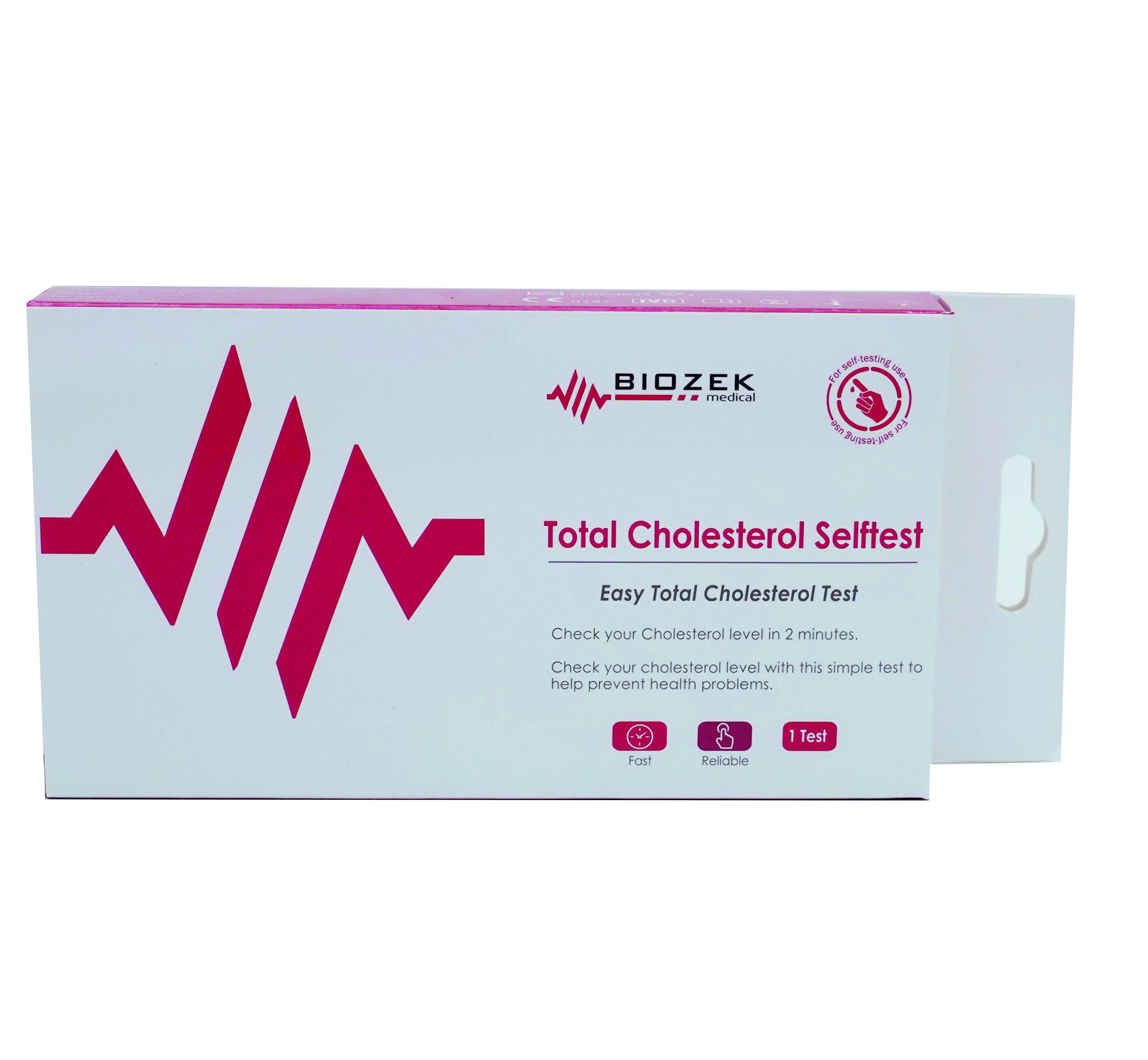 BIOZEK, Bendrojo cholesterolio savikontrolės testas, N1. Galiojimas iki 09 mėn