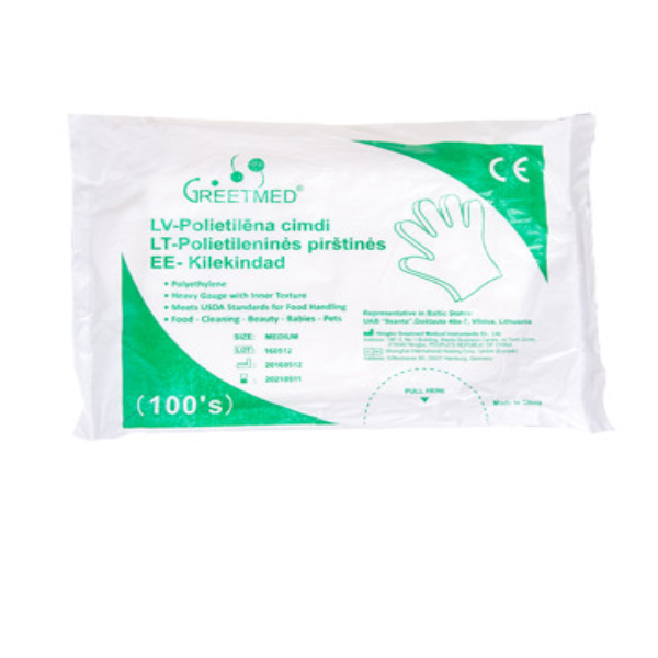 Polietileninės pirštinės (L dydis)