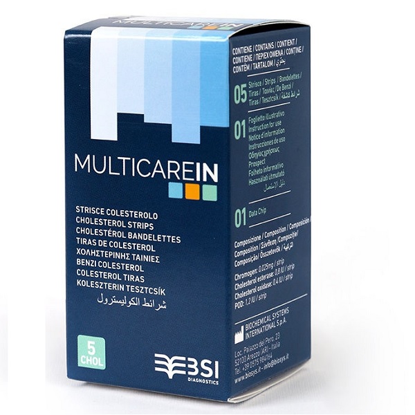 Cholesterolio tyrimo juostelės multiCare-in® (5 vnt.)