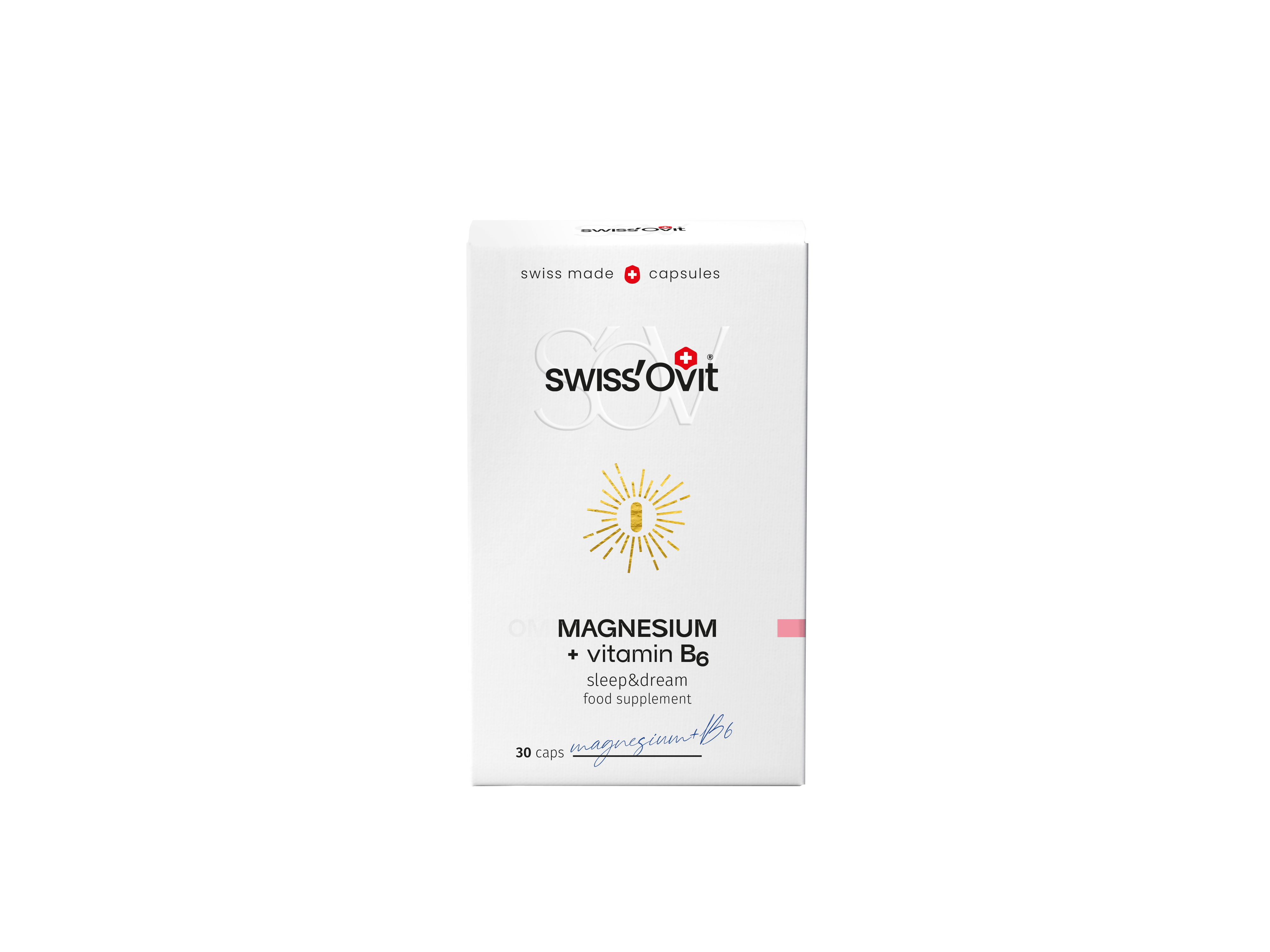 SwissOvit Magnis + vitaminas B6, 30 kapsulių